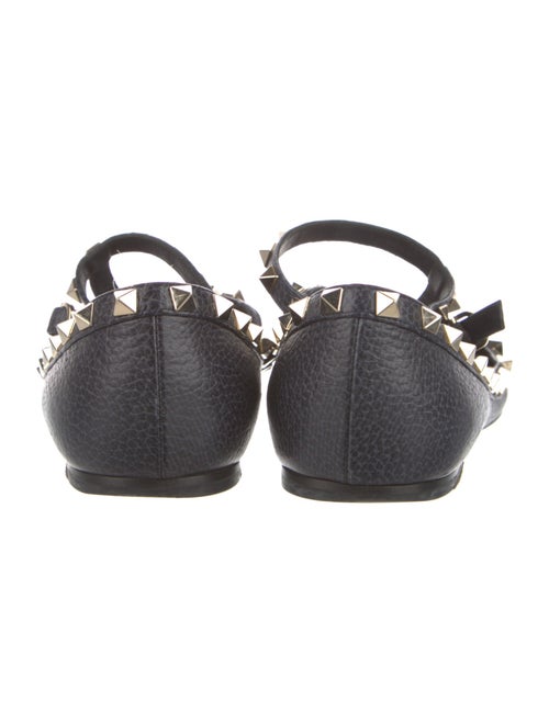 Valentino Rockstud Accents Leather Ballet Flats