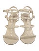 Valentino Rockstud Accents Leather T-Strap Sandals