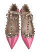 Valentino Rockstud Accents Patent Leather Ballet Flats