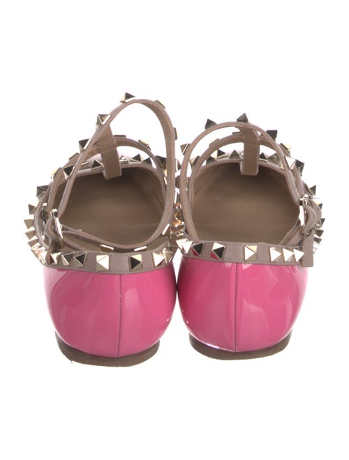 Valentino Rockstud Accents Patent Leather Ballet Flats