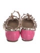 Valentino Rockstud Accents Patent Leather Ballet Flats