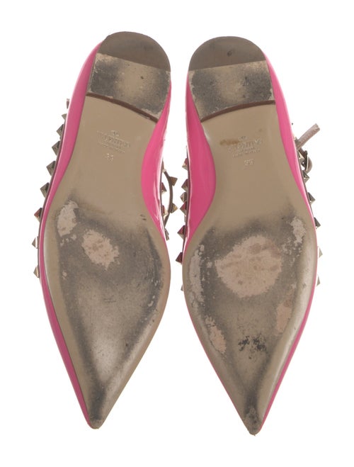 Valentino Rockstud Accents Patent Leather Ballet Flats