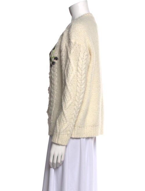 Red Valentino Graphic Print Scoop Neck Sweater