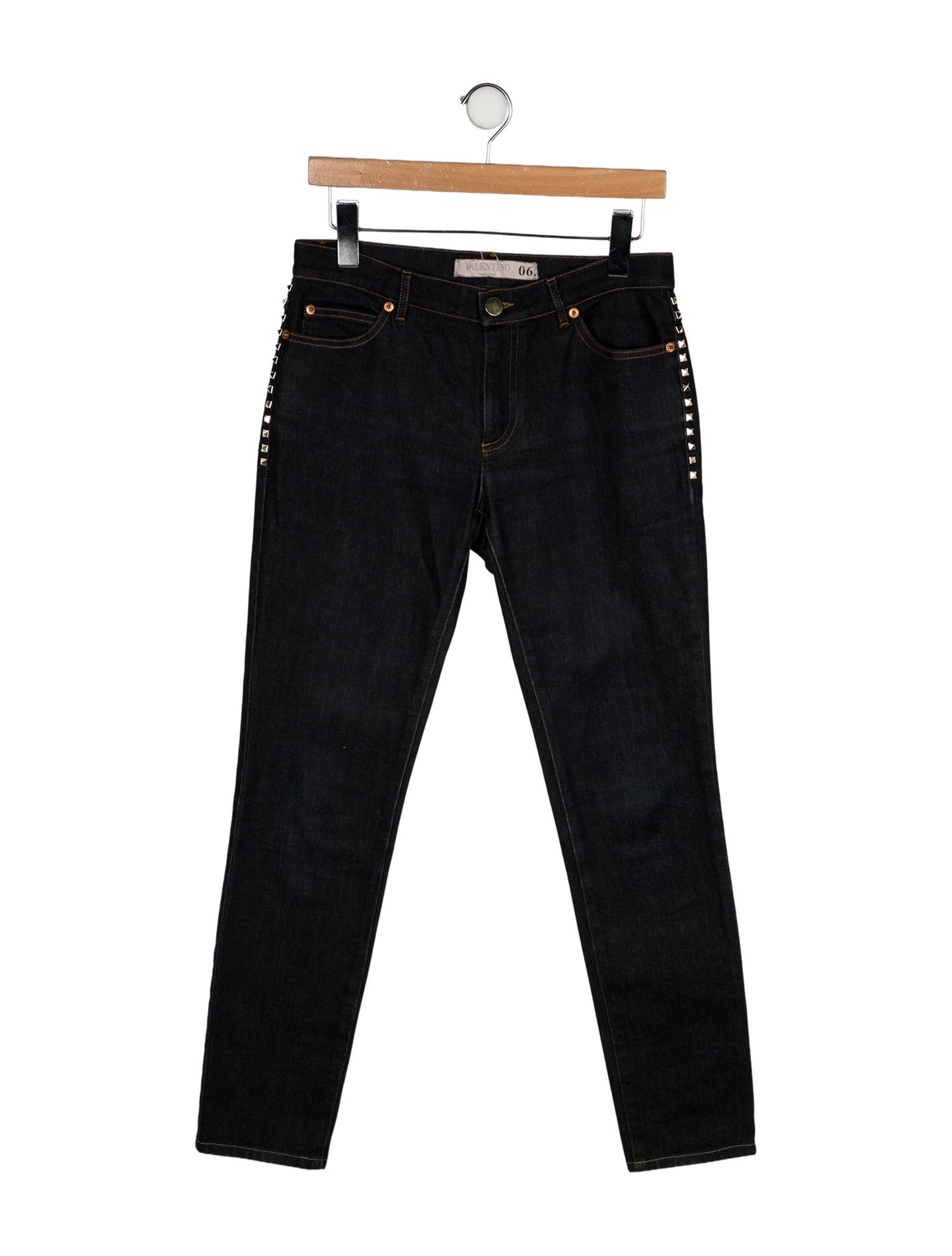 Valentino Mid-Rise Skinny Leg Jeans