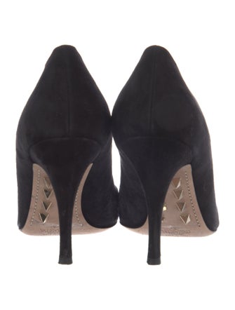 Valentino Rockstud Accents Suede Pumps