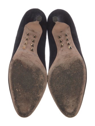 Valentino Rockstud Accents Suede Pumps