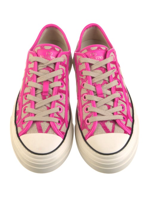 Valentino Canvas Printed Sneakers