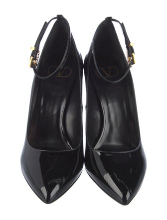 Valentino Rockstud Accents Patent Leather Pumps