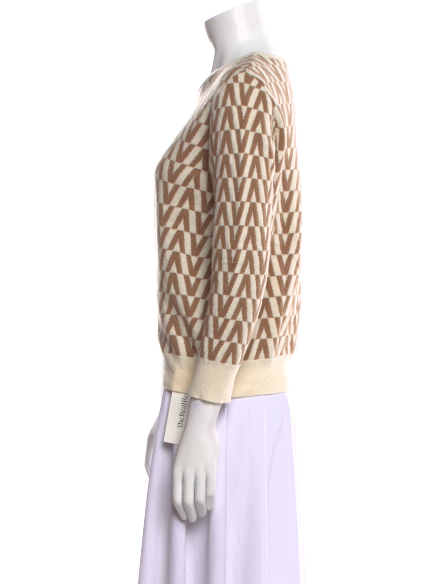 Valentino Virgin Wool Printed Sweater