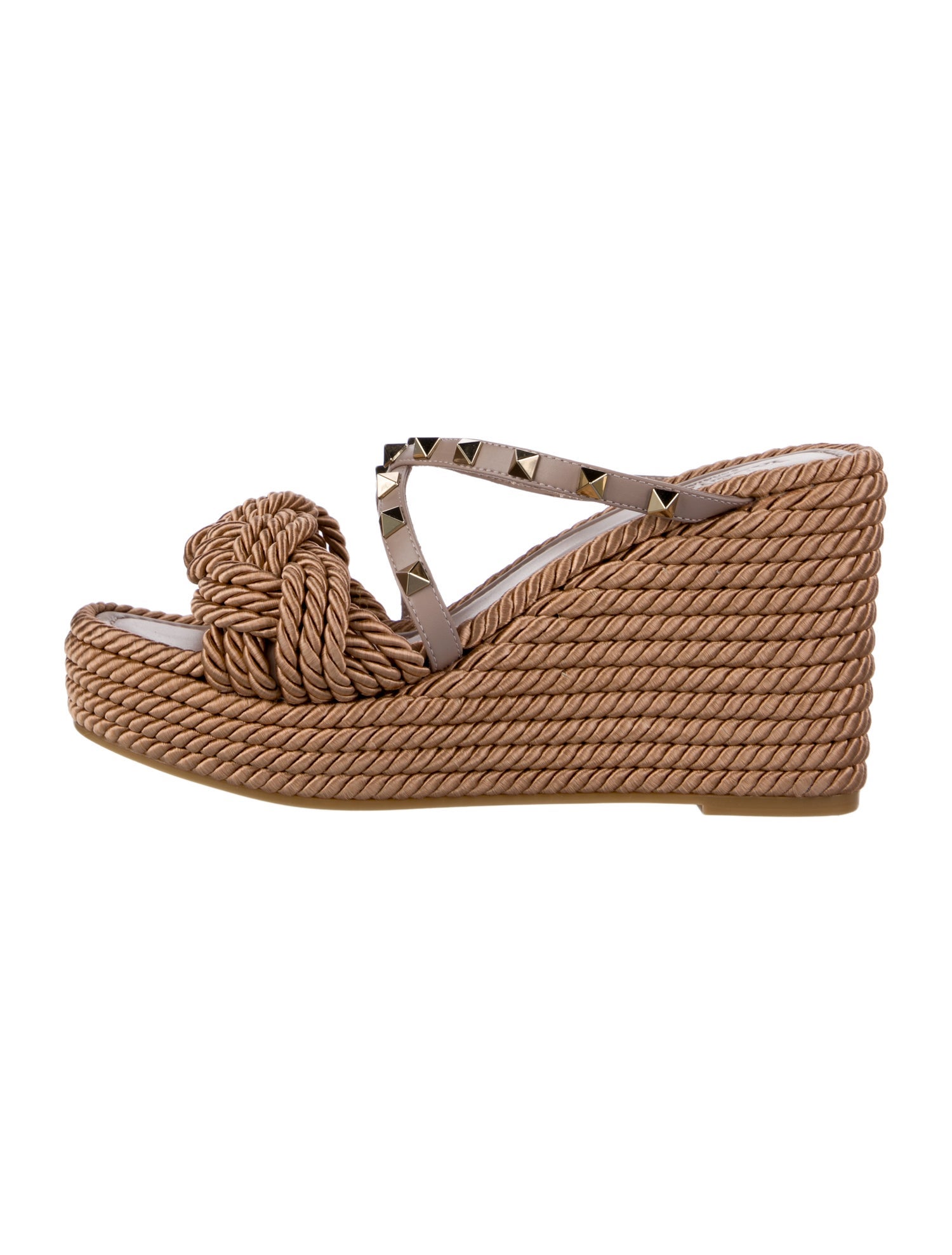 Valentino Rockstud Accents Braided Accents Espadrilles