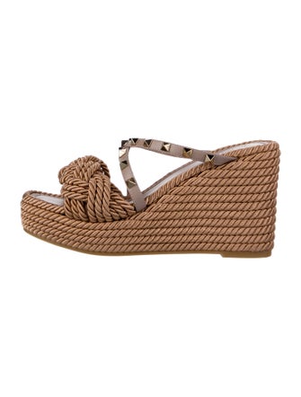 Valentino Rockstud Accents Braided Accents Espadrilles