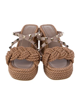 Valentino Rockstud Accents Braided Accents Espadrilles