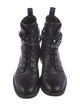 Valentino Rockstud Accents Leather Combat Boots