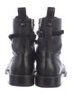 Valentino Rockstud Accents Leather Combat Boots