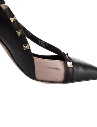 Valentino Rockstud Accents Leather Pumps