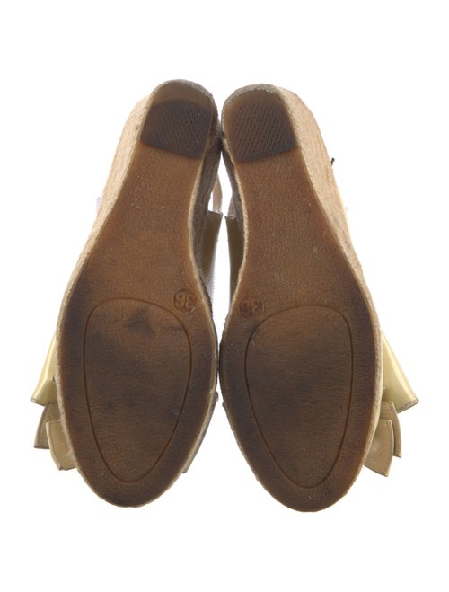 Valentino Patent Leather Bow Accents Espadrilles