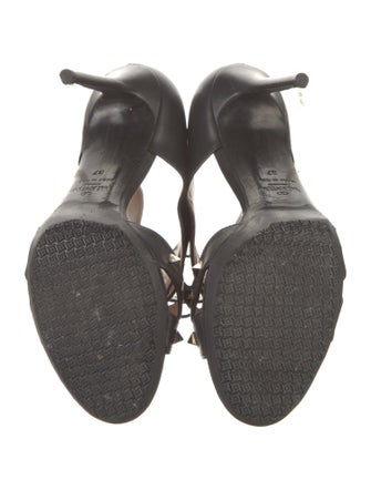 Valentino Rockstud Accents Leather Sandals