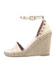 Valentino Rockstud Accents Leather Espadrilles