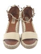 Valentino Rockstud Accents Leather Espadrilles