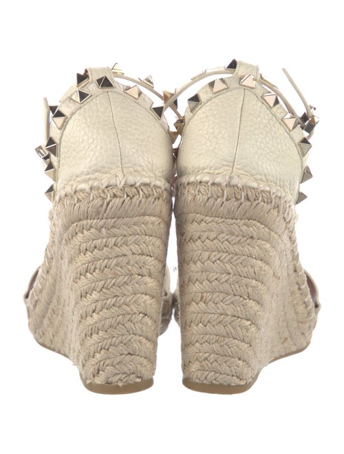 Valentino Rockstud Accents Leather Espadrilles