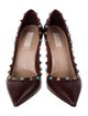 Valentino Rockstud Accents Leather Pumps