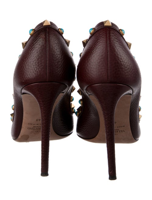 Valentino Rockstud Accents Leather Pumps
