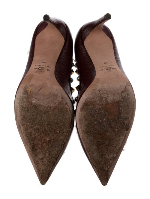 Valentino Rockstud Accents Leather Pumps
