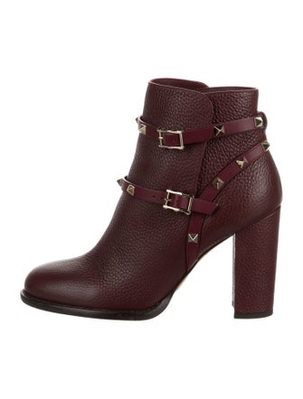 Valentino Rockstud Accents Leather Boots