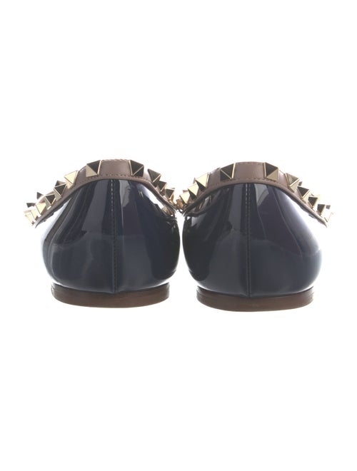 Valentino Rockstud Accents Patent Leather Ballet Flats