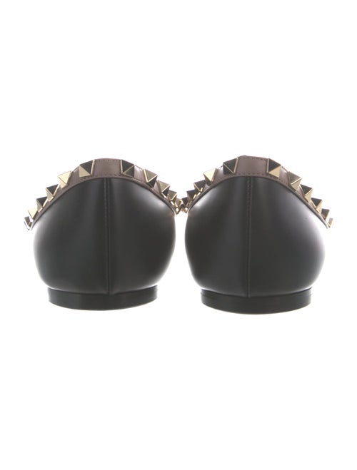 Valentino Rockstud Accents Leather Ballet Flats