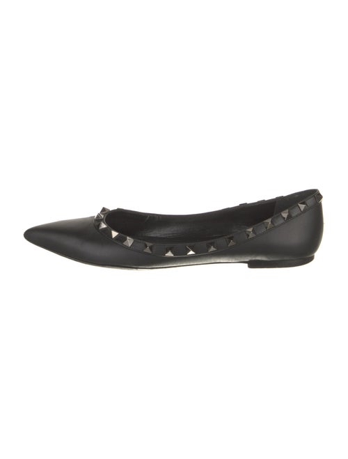 Valentino Rockstud Accents Leather Ballet Flats