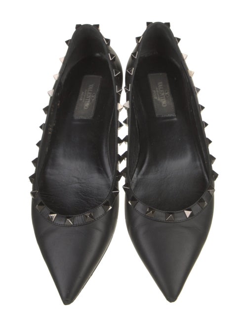 Valentino Rockstud Accents Leather Ballet Flats