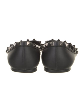 Valentino Rockstud Accents Leather Ballet Flats