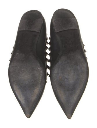 Valentino Rockstud Accents Leather Ballet Flats