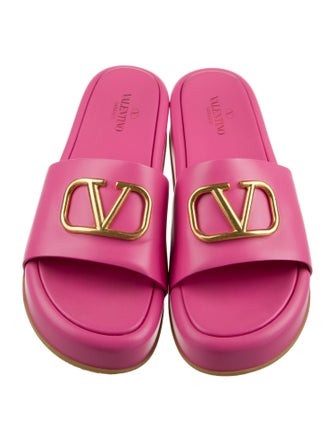 Valentino Leather Slides