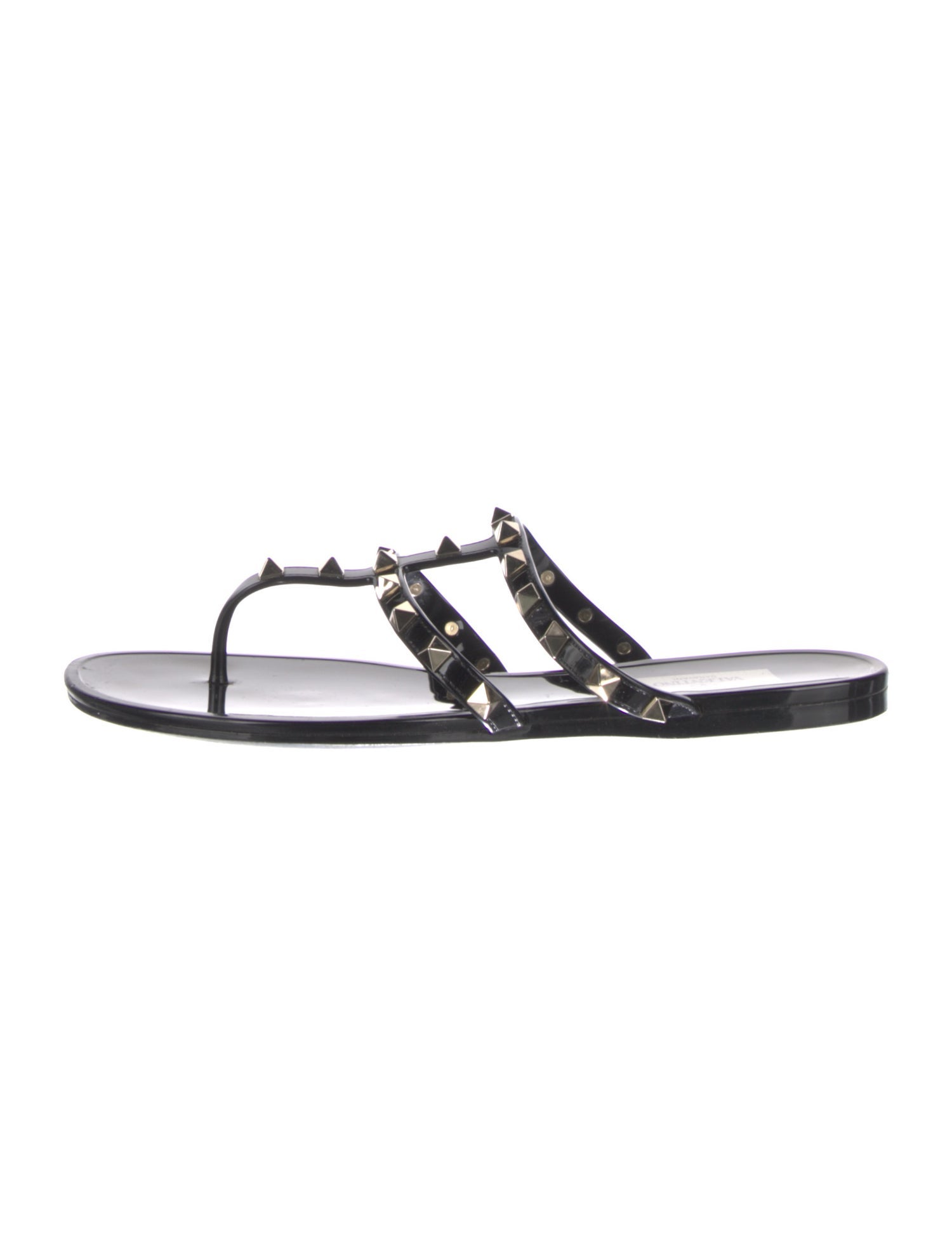 Valentino Rockstud Accents Rubber Slides