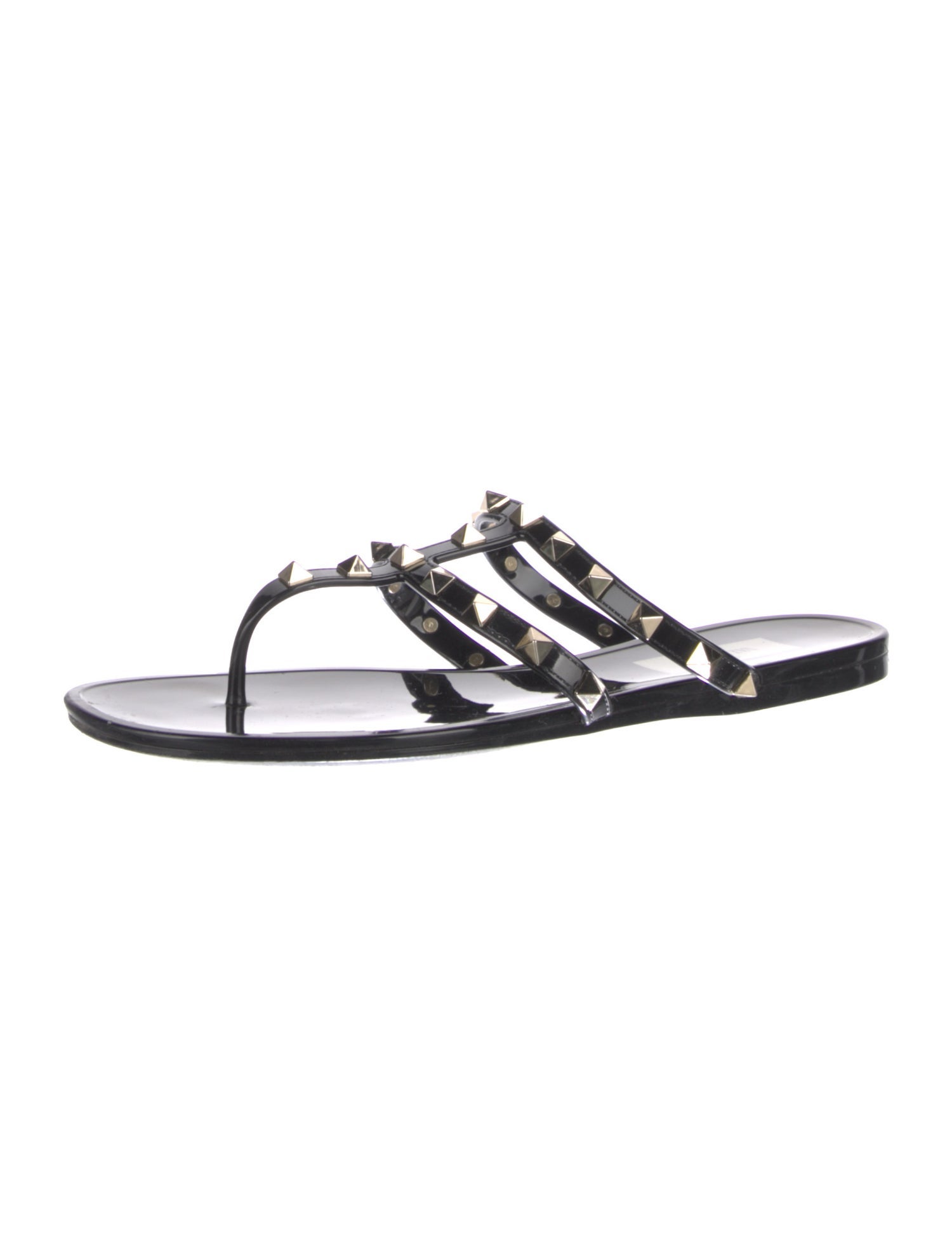 Valentino Rockstud Accents Rubber Slides