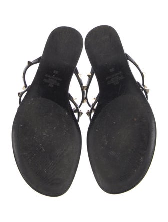 Valentino Rockstud Accents Rubber Slides