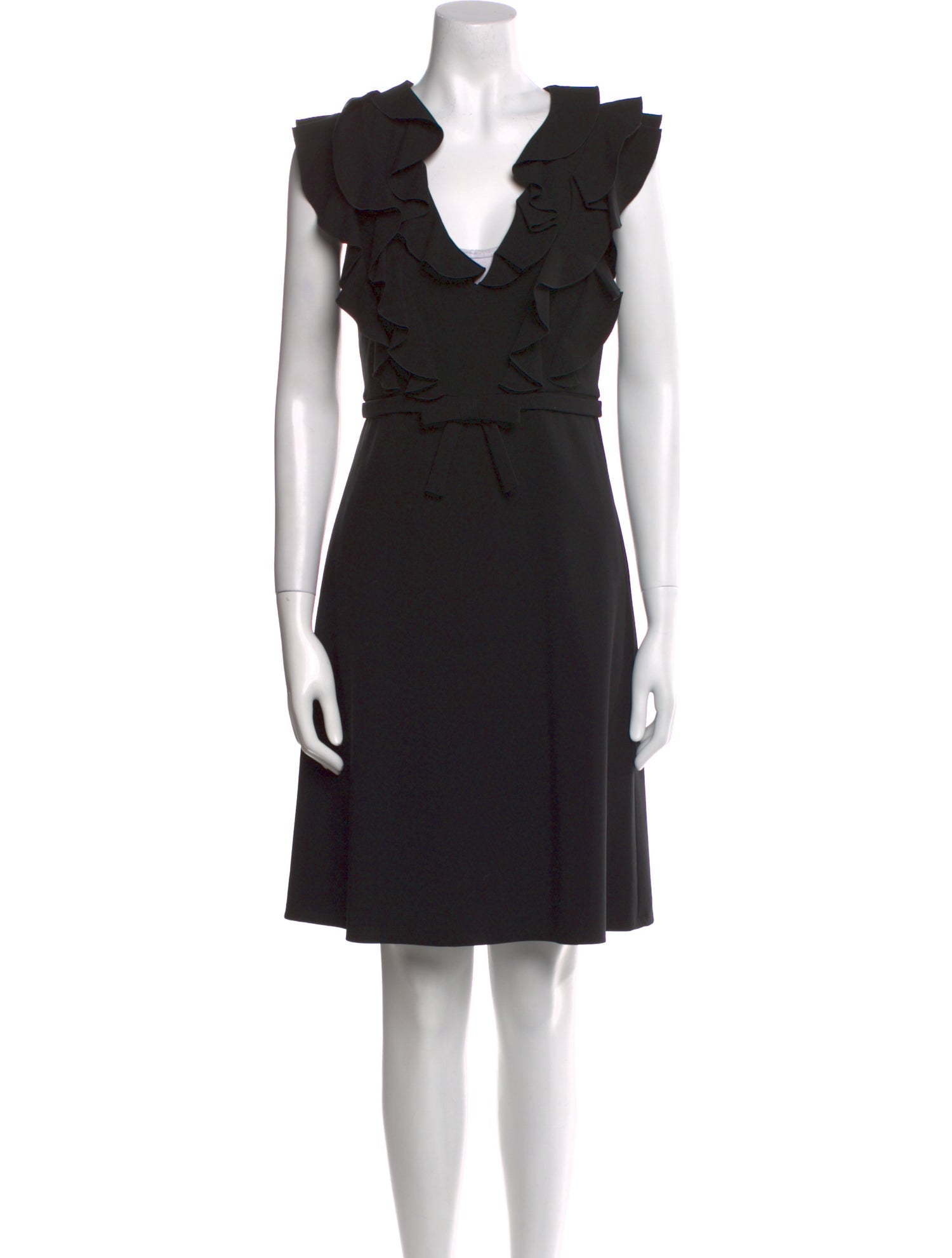 Valentino V-Neck Knee-Length Dress