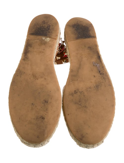 Valentino Rockstud Accents Leather Espadrilles