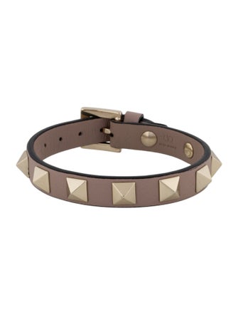 Valentino Leather Rockstud Wrap Bracelet