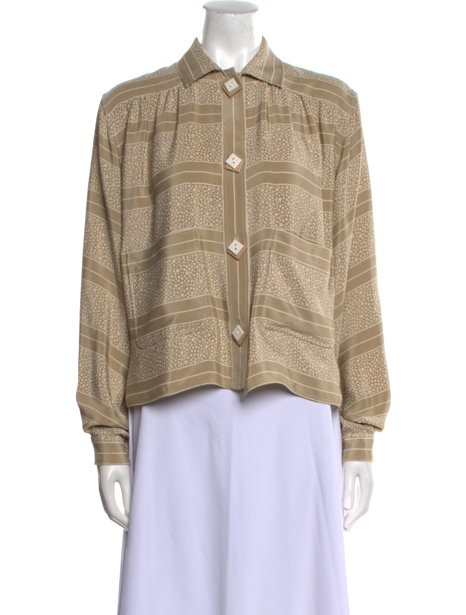 Valentino Vintage Printed Button-Up Top