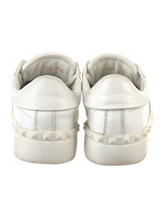 Valentino Rockstud Accents Leather Sneakers