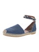 Valentino Rockstud Accents Denim Espadrilles