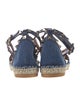 Valentino Rockstud Accents Denim Espadrilles