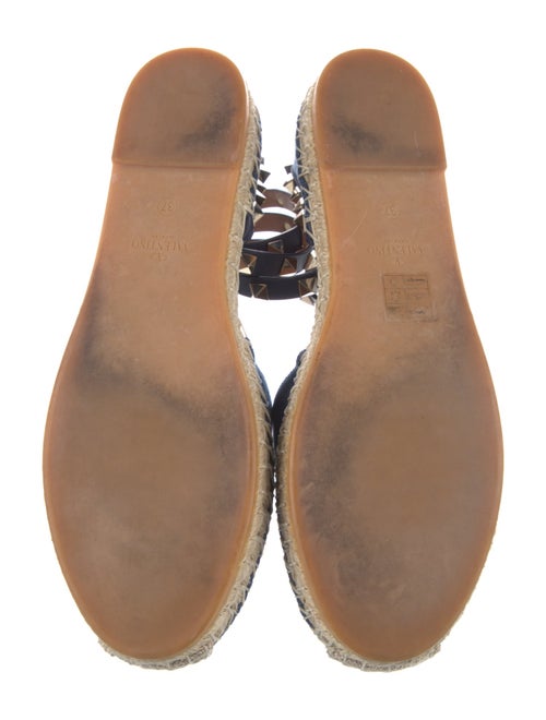 Valentino Rockstud Accents Denim Espadrilles