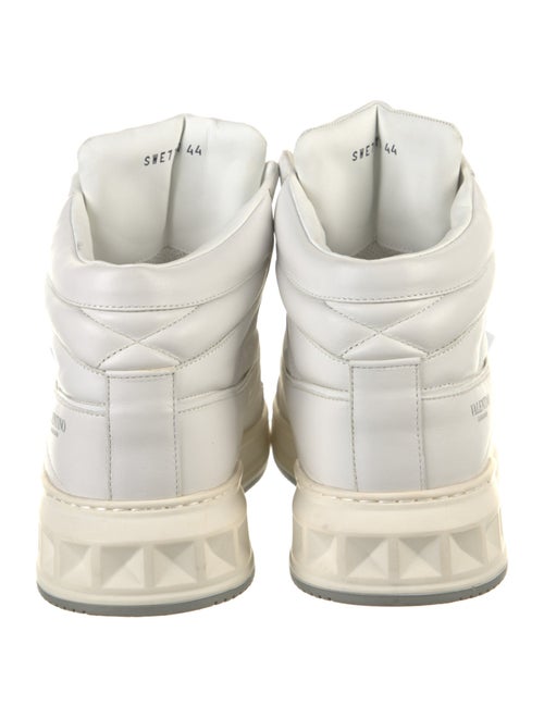 Valentino Rockstud Accents Leather Sneakers