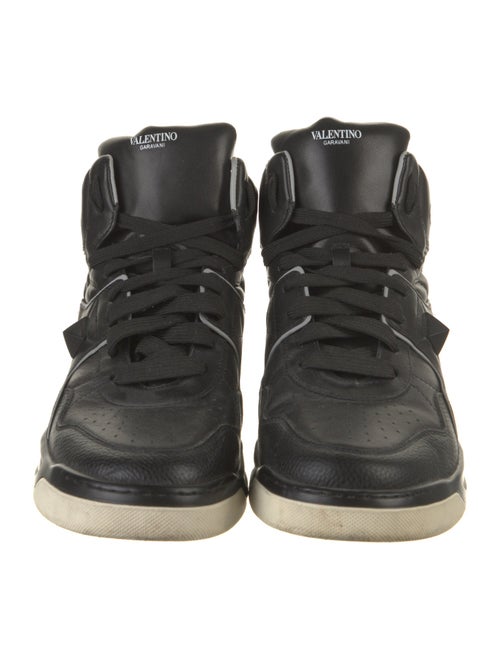 Valentino Rockstud Accents Leather Sneakers