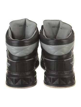 Valentino Rockstud Accents Leather Sneakers
