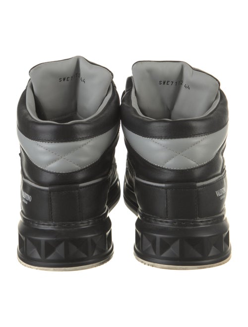 Valentino Rockstud Accents Leather Sneakers